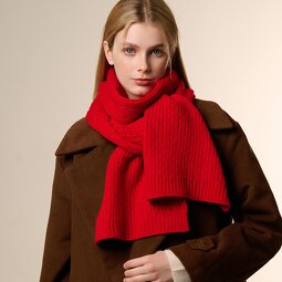 Cashmere Scarf - Honeycomb Solid Color Factory