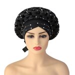 Head Scarf Bonnet - African Rhinestone