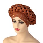 Head Scarf Bonnet - African Rhinestone