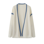 Knitted Cardigan - Women's Vintage V-Neck