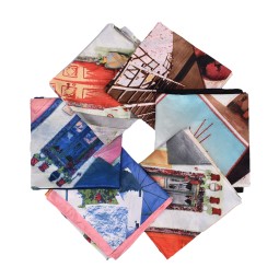 Satin Scarf - Colorful 110*110 Silk Feel