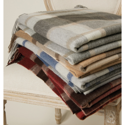 Wool Check Scarf - Women's Pure British Factory