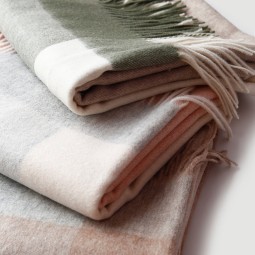 Pashmina Scarf - Wool Plaid Kashmir Factory