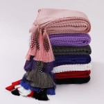Muslim Scarf - Feathers Tassels Chiffon