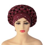 Head Scarf Bonnet - African Rhinestone