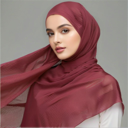 Chiffon Headscarf - Pure Pleated Wholesale