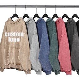 Men's Hoodie - Vintage Heavyweight Acid Wash