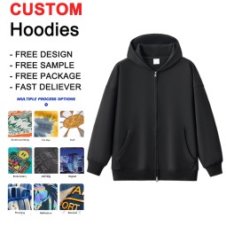 Men's Zip Hoodies - 420 Grams Cotton Custom Factory