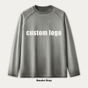 Men's Long Sleeve T-Shirt - Plain Pocket Wholesale