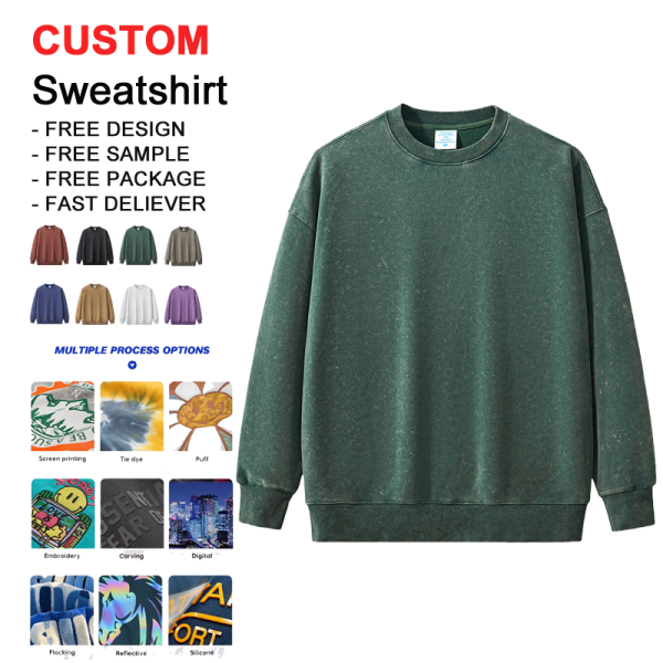 Men's Sweatshirt - Camouflage 3D Embroidered Factory