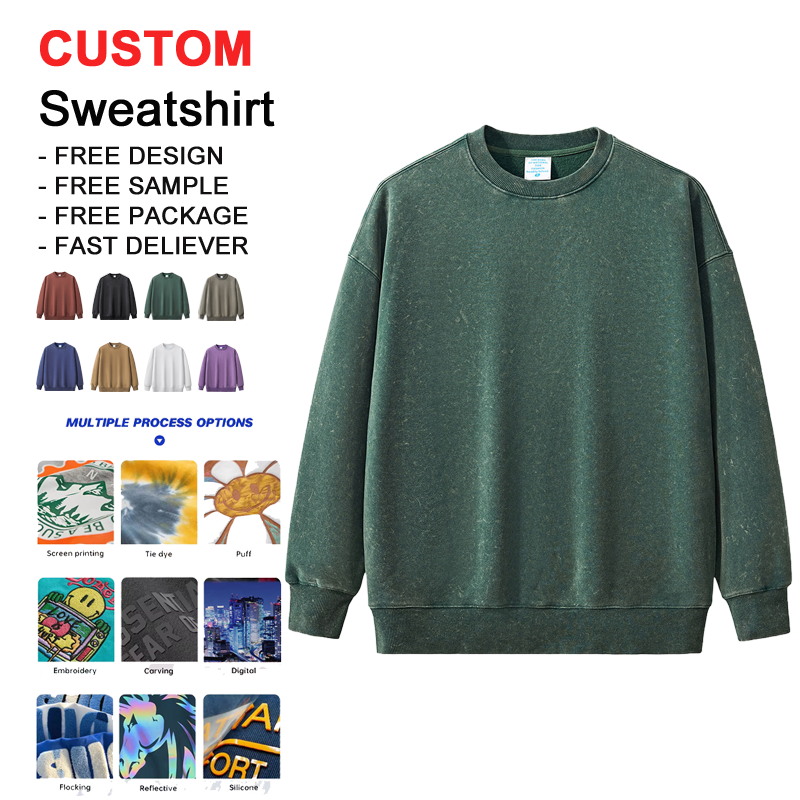 Men's Sweatshirt - Camouflage 3D Embroidered Factory