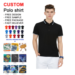 Men's Polo Shirt - Quick Dry Polyester Custom Logo