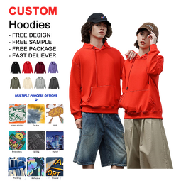 Men's Hoodies - Wholesale Casual Solid Heavyweight