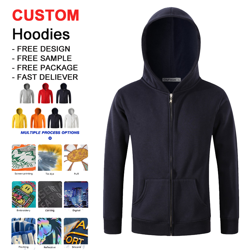 Men's Zip Hoodie - Luxury French Terry Custom