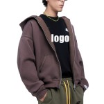 Men's Hoodie - Custom Logo Zipper Embroidered