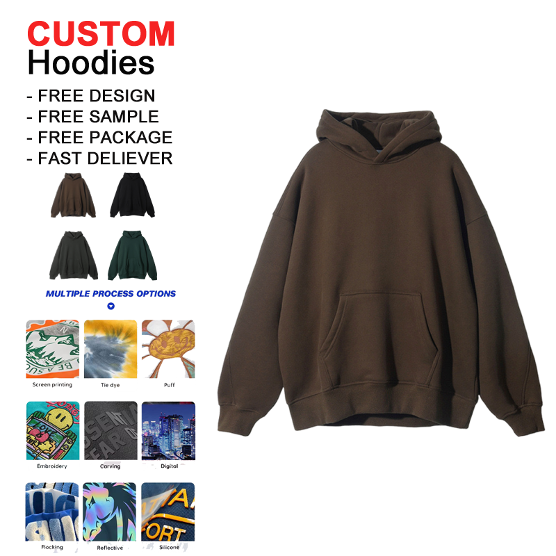 Men's Hoodie - Heavyweight Oversized 3D Printing Factory