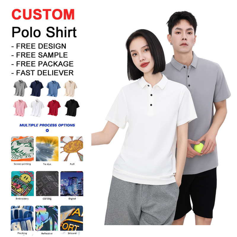 Unisex Polo Shirt - Custom Quick Dry Printed Factory