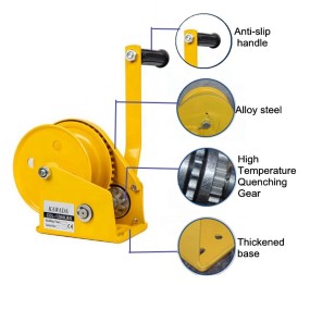 Manual Hand Winch Supplier - 1600-2000lbs Steel Cable Brake