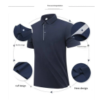 Men's Polo Shirts - Quick Dry Stand Collar