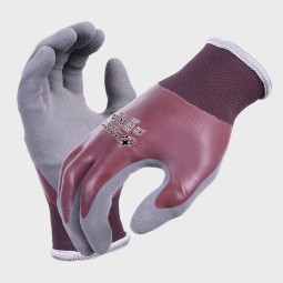 Latex Coated Safety Gloves - 15 Gauge Polyester