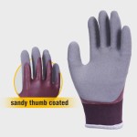 Latex Coated Safety Gloves - 15 Gauge Polyester