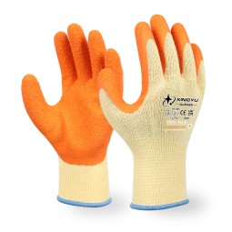 Latex Sandy Coated Gloves - Custom Orange
