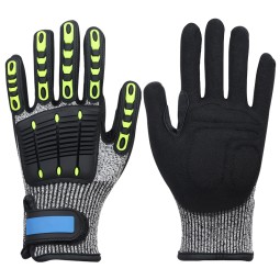 TPR Impact Mechanical Gloves - 13G HPPE