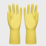 Kitchen Latex Gloves - Long Dishwashing Yellow