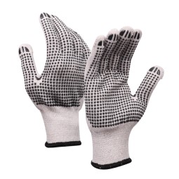 PVC Dotted Gloves - Double Side Bleached