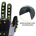 TPR Impact Mechanical Gloves - 13G HPPE