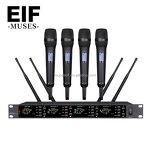 Wireless Microphone System Supplier - 4 Channel UHF Home KTV Metal