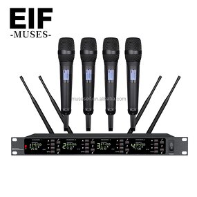Wireless Microphone System Supplier - 4 Channel UHF Home KTV Metal