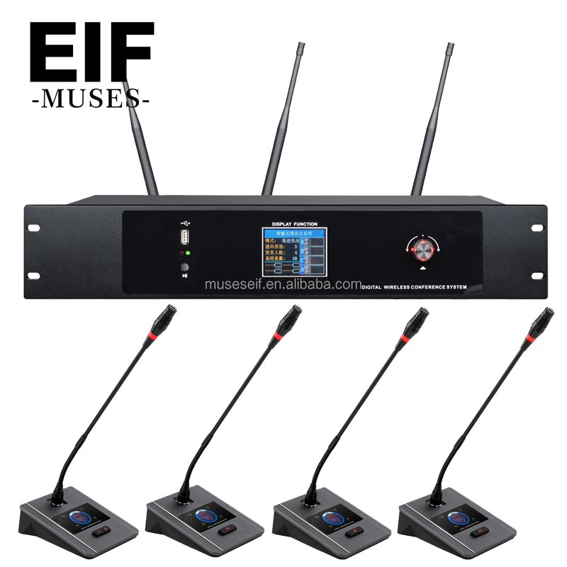 Wireless Conference System Factory - UHF Video Digital Table Mic