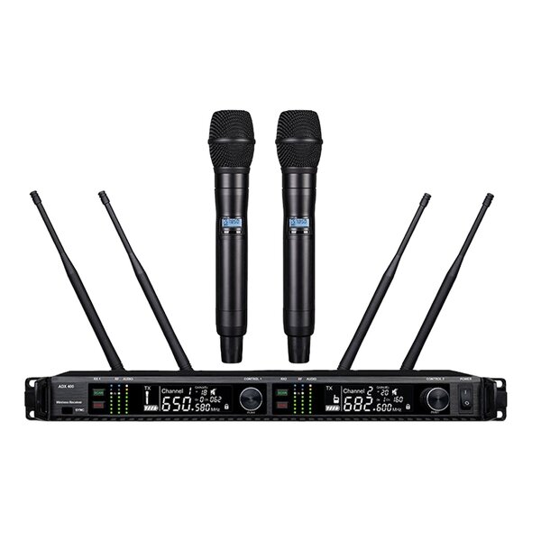 Wireless Microphone Factory - ADX400 UHF Metal Karaoke Handheld