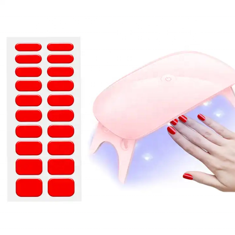 Semi Cured and Light Nails Gel Nail Sticker