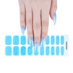 New Arrival Styles Popular Designs Non -Toxic Long Lasting New Gel Nail Stickers Self Adhesive semi cured gel nail wraps UV lamp