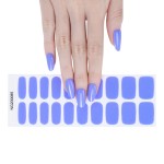 Non -Toxic Long Lasting Solid Color Semi Cured Nail Polish Stickers Strips UV Gel Nail Wraps