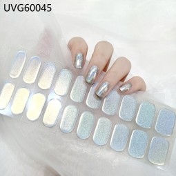 半固化UV凝胶甲贴新风格真正的凝胶指甲油胶粘剂完全包裹条