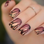 New Arrival Styles Metallic Designs Wholesale New UV Gel Nail Stickers Semi Cured Gel Self Adhesive Press on Nails