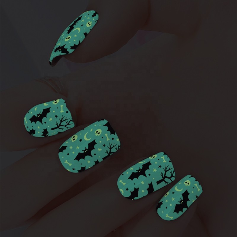 Hot Selling AMP Glow in the Dark Nail Wraps for Decoration Nail