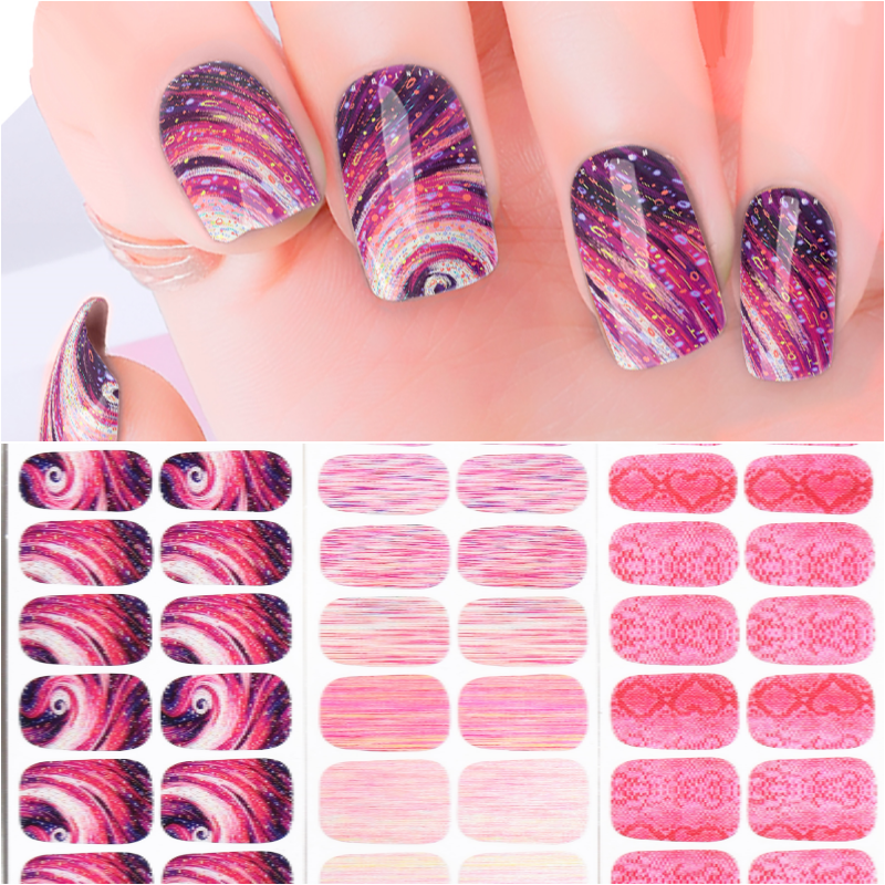 Wholesale Promotional Simple Eco-friendly Cartoon Nail Polish Strips Stickers