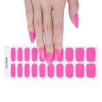 Non -Toxic Long Lasting Solid Color Semi Cured Nail Polish Stickers Strips UV Gel Nail Wraps