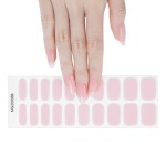 Non -Toxic Long Lasting Solid Color Semi Cured Nail Polish Stickers Strips UV Gel Nail Wraps