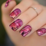 New Arrival Styles Metallic Designs Wholesale New UV Gel Nail Stickers Semi Cured Gel Self Adhesive Press on Nails