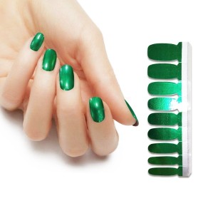 Top Quality 100% Real Nail Polish Metallic Nail Wraps for Girls