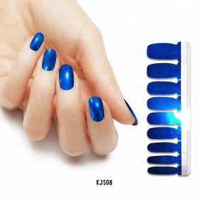 Hot Selling Stickers Non-toxic 100% Real Nail Polish Stickers Metallic Nail Wraps