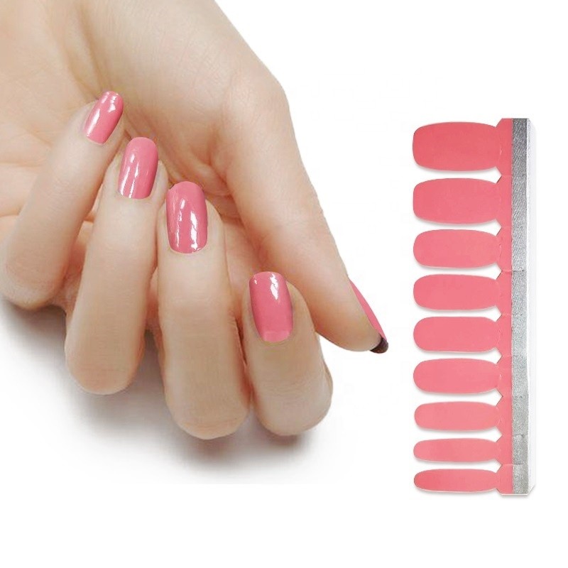 High Quality Cheapest 100% Real Nail Polish Nail Art Korea Style Solid Color Nail Sticker