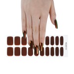 High Quality Long Lasting Nail Polish Strips Stickers Chameleon Semi Cured UV Lamp Nail Gel Nail Wraps