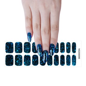 Factory Price Customize Wholesales Nail Stickers Strips Non-toxic Long Lasting Gel Nail Wraps Semi Cured UV Lamp