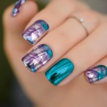 New Arrival Styles Metallic Designs Wholesale New UV Gel Nail Stickers Semi Cured Gel Self Adhesive Press on Nails